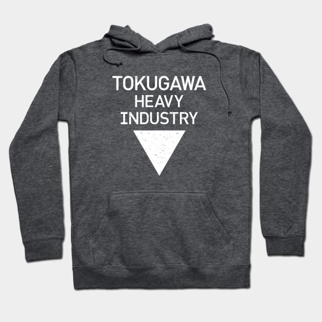 TOKUGAWA HEAVY INDUSTRY [white - distressed] Hoodie by DCLawrenceUK